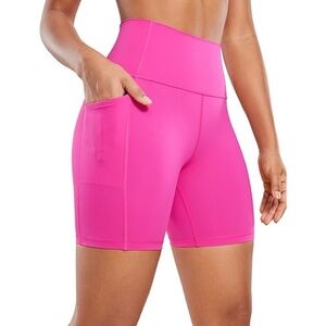 Women's Pink High-Waisted Shorts